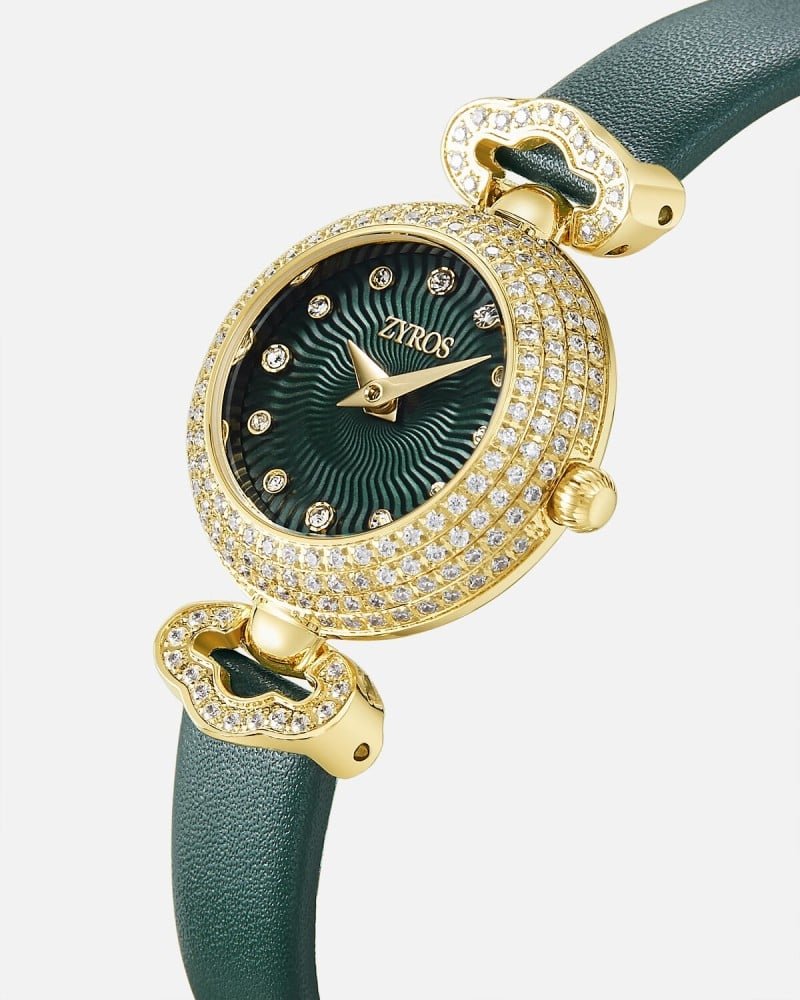 Alternative view of ساعة نسائية من الجلد بلون أخضر | ZOL030F