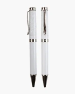 ⁦قلم رجالي فاخر بلون أبيض وفضي | ZTP031M⁩ - الصورة ⁦2⁩