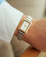 ⁦ساعة نورة باللون الذهبي والفضي | LAS006LMGW⁩ - الصورة ⁦2⁩