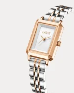 ⁦ساعة نورة باللون الفضي والروز قولد | LAS006LMRW⁩ - الصورة ⁦5⁩