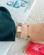 ⁦ساعة نورة باللون الفضي والروز قولد | LAS006LMRW⁩ - الصورة ⁦4⁩