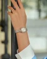 ⁦ساعة دلال باللون الفضي والروز قولد | LOS005LMRS⁩ - الصورة ⁦2⁩