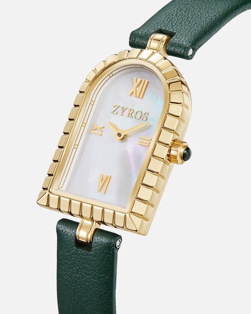 Alternative view of ساعة نسائية جلد بلون أخضر | ZAL194F