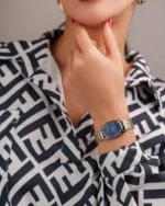 ⁦ساعه لمار بلون ذهبي وفضي | LAS007L⁩ - الصورة ⁦4⁩