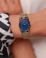 ⁦ساعه لمار بلون ذهبي وفضي | LAS007L⁩ - الصورة ⁦2⁩