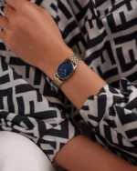 ⁦ساعه لمار بلون ذهبي وفضي | LAS007L⁩ - الصورة ⁦3⁩