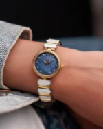 ⁦ساعه صدف بلون ذهبي وفضي | LOS006L⁩ - الصورة ⁦2⁩