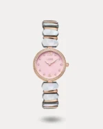 ساعه صدف بلون روزجولد وفضي | LOS006L