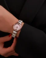 ⁦ساعه صدف بلون روزجولد وفضي | LOS006L⁩ - الصورة ⁦3⁩