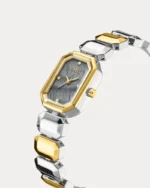 ⁦ساعة السبائك النسائية بلون ذهبي وفضي | LAS011L⁩ - الصورة ⁦5⁩