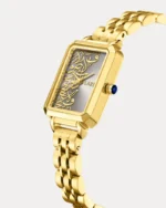 ⁦ساعة مها بنقوش عربيه بلون ذهبي | LAS012L⁩ - الصورة ⁦5⁩