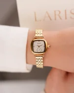 ⁦ساعة هاجر بلون ذهبي | LAS009L⁩ - الصورة ⁦2⁩