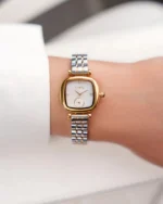 ⁦ساعة هاجر بلون ذهبي وفضي | LAS009L⁩ - الصورة ⁦2⁩