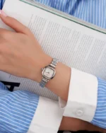 ⁦ساعة هاجر بلون فضي | LAS009L⁩ - الصورة ⁦3⁩