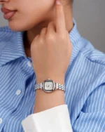 ⁦ساعة هاجر بلون فضي | LAS009L⁩ - الصورة ⁦4⁩