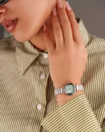 ⁦ساعة هاجر بلون فضي | LAS009L⁩ - الصورة ⁦3⁩