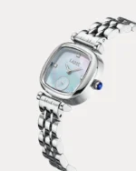 ⁦ساعة هاجر بلون فضي | LAS009L⁩ - الصورة ⁦5⁩