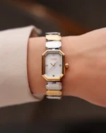 ⁦ساعة السبائك النسائية بلون ذهبي وفضي | LAS011L⁩ - الصورة ⁦2⁩