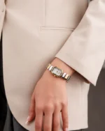 ⁦ساعة السبائك النسائية بلون ذهبي وفضي | LAS011L⁩ - الصورة ⁦3⁩