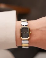 ⁦ساعة السبائك النسائية بلون ذهبي وفضي | LAS011L⁩ - الصورة ⁦2⁩