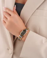 ⁦ساعة السبائك النسائية بلون ذهبي وفضي | LAS011L⁩ - الصورة ⁦3⁩