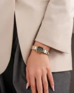 ⁦ساعة السبائك النسائية بلون ذهبي وفضي | LAS011L⁩ - الصورة ⁦4⁩