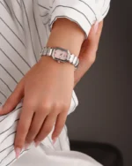 ⁦ساعة السبائك النسائية بلون فضي | LAS011L⁩ - الصورة ⁦4⁩