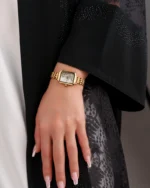 ⁦ساعة مها بنقوش عربيه بلون ذهبي | LAS012L⁩ - الصورة ⁦4⁩