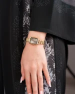 ⁦ساعة مها بنقوش عربيه بلون ذهبي | LAS012L⁩ - الصورة ⁦4⁩