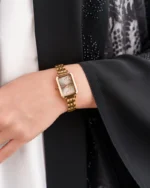 ⁦ساعة مها بنقوش عربيه بلون ذهبي | LAS012L⁩ - الصورة ⁦3⁩