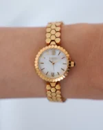 ⁦ساعة الخلية النسائية بلون الذهبي | LAS013L⁩ - الصورة ⁦2⁩