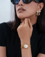 ⁦ساعة الخلية النسائية بلون الذهبي | LAS013L⁩ - الصورة ⁦3⁩