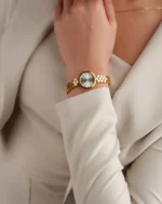 ⁦ساعة الخلية النسائية بلون الذهبي | LAS013L⁩ - الصورة ⁦4⁩