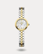 ساعة الخلية النسائية بلون الذهبي والفضي | LAS013L