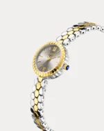 ⁦ساعة الخلية النسائية بلون الذهبي والفضي | LAS013L⁩ - الصورة ⁦5⁩