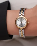 ⁦ساعة الخلية النسائية بلون الذهبي والفضي | LAS013L⁩ - الصورة ⁦2⁩