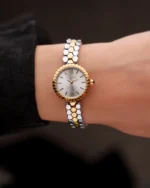 ⁦ساعة الخلية النسائية بلون الذهبي والفضي | LAS013L⁩ - الصورة ⁦7⁩