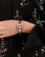 ⁦ساعة الخلية النسائية بلون الذهبي والفضي | LAS013L⁩ - الصورة ⁦6⁩