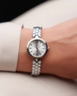 ⁦ساعة الخلية النسائية بلون الفضي | LAS013L⁩ - الصورة ⁦2⁩