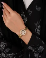 ⁦ساعة منار من الاستيل بلون ذهبي | LOS009L⁩ - الصورة ⁦4⁩