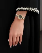 ⁦ساعة منار من الاستيل بلون ذهبي وفضي | LOS009L⁩ - الصورة ⁦4⁩