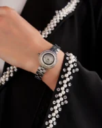 ⁦ساعة منار من الاستيل بلون فضي | LOS009L⁩ - الصورة ⁦3⁩