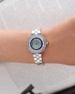 ⁦ساعة منار من الاستيل بلون فضي | LOS009L⁩ - الصورة ⁦2⁩