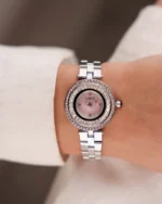 ⁦ساعة منار من الاستيل بلون فضي | LOS009L⁩ - الصورة ⁦2⁩