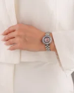 ⁦ساعة منار من الاستيل بلون فضي | LOS009L⁩ - الصورة ⁦3⁩