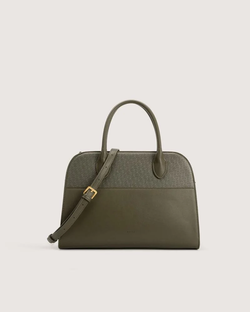 شنطة نسائية بحجم واسع بلون زيتي | ZLH1267F