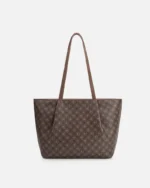 ⁦شنطة نسائية واسعة بلون بني منقوش | ZLS039W⁩ - الصورة ⁦3⁩