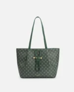 شنطة نسائية واسعة بلون أخضر منقوش | ZLS039W