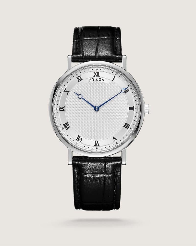 ساعة رجالية جلد بلون أسود | ZAL249M