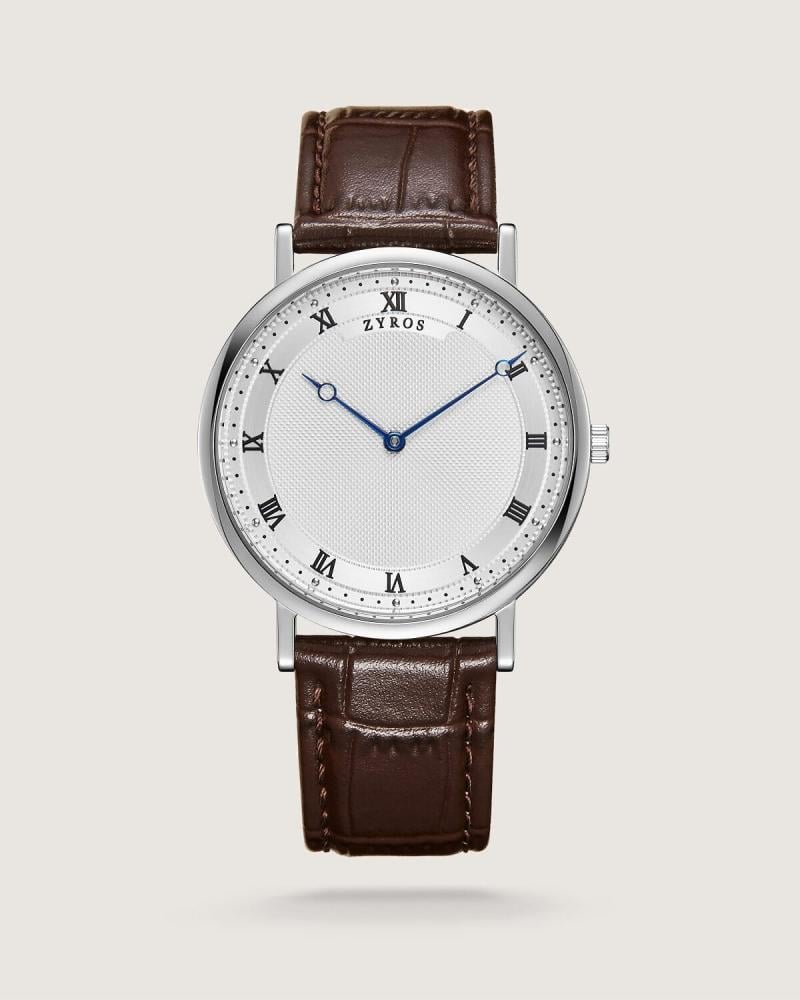 ساعة رجالية جلد بلون بني | ZAL249M